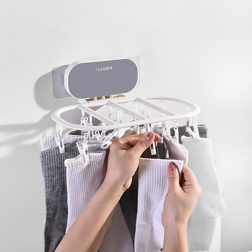 Folding Sock Rack Drying Rack Multi-clip Drying Wall Hanging Socks Underwear Windproof Rack Bathroom Balcony Multi-function
Folding Sock Rack Drying Rack Multi-clip Drying Wall Hanging Socks Underwear Windproof Rack Bathroom Balcony Multi-function