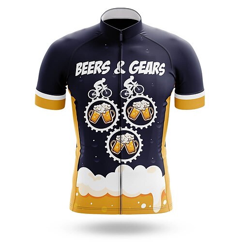 21Grams Men's Cycling Jersey Short Sleeve Bike Jersey Top with 3 Rear Pockets Mountain Bike MTB Road Bike Cycling Breathable Quick Dry Moisture Wicking Reflective Strips Black Polyester Spandex Sports
21Grams Men's Cycling Jersey Short Sleeve Bike Jersey Top with 3 Rear Pockets Mountain Bike MTB Road Bike Cycling Breathable Quick Dry Moisture Wicking Reflective Strips Black Polyester Spandex Sports