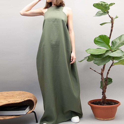 Women's Swing Dress Maxi long Dress Green Sleeveless Pure Color Split Patchwork Cold Shoulder Spring Summer Round Neck Stylish Casual 2022 S M L XL XXL
Women's Swing Dress Maxi long Dress Green Sleeveless Pure Color Split Patchwork Cold Shoulder Spring Summer Round Neck Stylish Casual 2022 S M L XL XXL