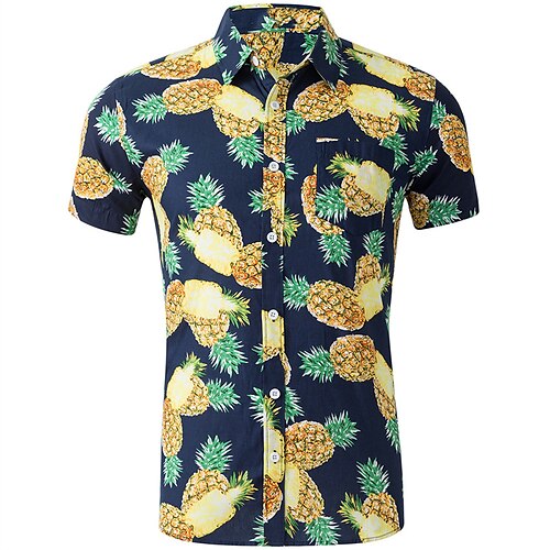 Men's Shirt 3D Print Graphic Patterned Pineapple Turndown Street Casual Button-Down Short Sleeve Tops Designer Breathable Comfortable Navy Blue
Men's Shirt 3D Print Graphic Patterned Pineapple Turndown Street Casual Button-Down Short Sleeve Tops Designer Breathable Comfortable Navy Blue