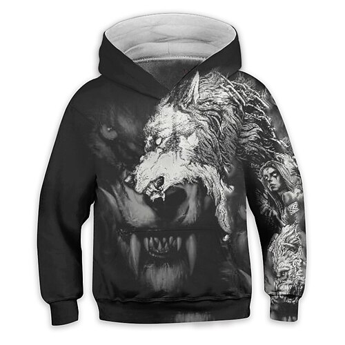 Kids Boys Hoodie Animal Outdoor 3D Print Long Sleeve Pocket Active 3-13 Years Fall Black
Kids Boys Hoodie Animal Outdoor 3D Print Long Sleeve Pocket Active 3-13 Years Fall Black