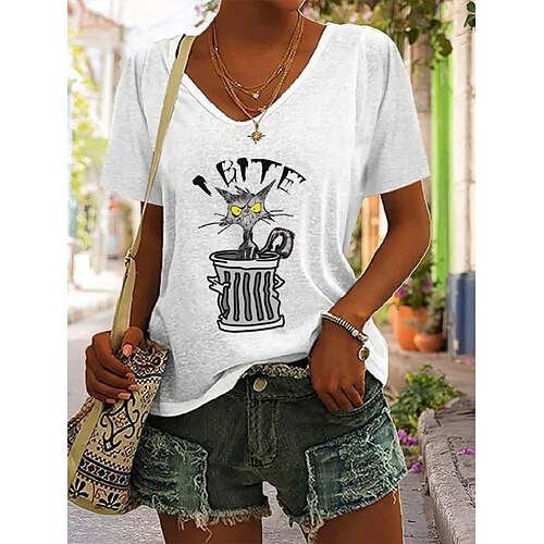 Women's T shirt Tee Green Blue Purple Graphic Letter Patchwork Short Sleeve Halloween Casual Basic V Neck Regular S
Women's T shirt Tee Green Blue Purple Graphic Letter Patchwork Short Sleeve Halloween Casual Basic V Neck Regular S