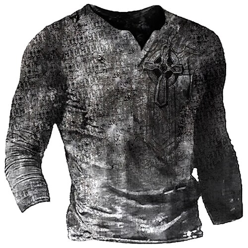 Men's T shirt Tee 3D Print Graphic Patterned V Neck Street Casual Print Long Sleeve Tops Designer Fashion Classic Comfortable Black / Summer
Men's T shirt Tee 3D Print Graphic Patterned V Neck Street Casual Print Long Sleeve Tops Designer Fashion Classic Comfortable Black / Summer