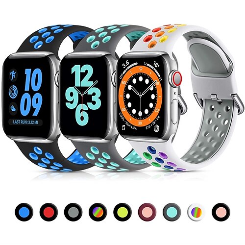 3 PCS Smart Watch Band Compatible with Apple iWatch 38/40/41mm 42/44/45mm Soft Silicone Waterproof Adjustable Elastic Sport Band for iWatch Smartwatch Strap Wristband for Series 7 / SE / 6/5/4/3/2/1
3 PCS Smart Watch Band Compatible with Apple iWatch 38/40/41mm 42/44/45mm Soft Silicone Waterproof Adjustable Elastic Sport Band for iWatch Smartwatch Strap Wristband for Series 7 / SE / 6/5/4/3/2/1