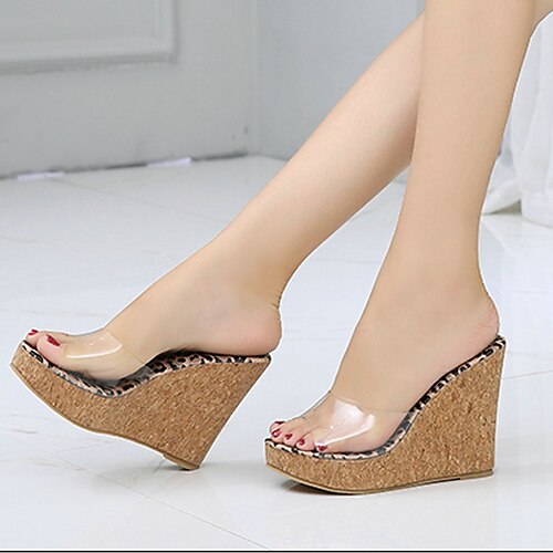 Women's Sandals Wedge Sandals Platform Sandals Corkys Sandals Wedge Heel Open Toe Elegant Casual Daily Office PU Leather Loafer Fall Spring Solid Colored Leopard Almond Leopard
Women's Sandals Wedge Sandals Platform Sandals Corkys Sandals Wedge Heel Open Toe Elegant Casual Daily Office PU Leather Loafer Fall Spring Solid Colored Leopard Almond Leopard