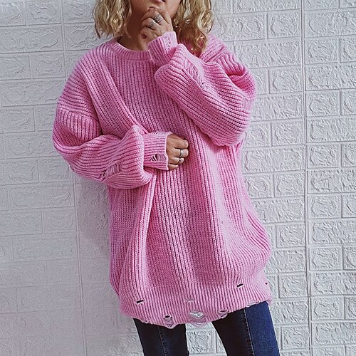 Women's Sweater Jumper Cable Knit Knitted Pure Color Crew Neck Stylish Casual Daily Holiday Fall Winter Green Black S M L / Long Sleeve / Regular Fit / Going out
Women's Sweater Jumper Cable Knit Knitted Pure Color Crew Neck Stylish Casual Daily Holiday Fall Winter Green Black S M L / Long Sleeve / Regular Fit / Going out