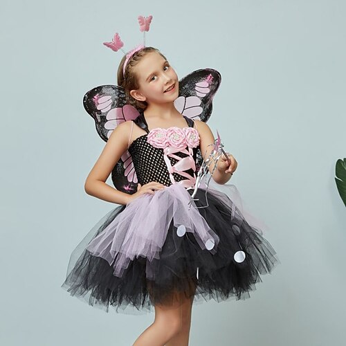 Kids Little Girls' Dress Floral Butterfly A Line Dress Party Performance Mesh Black Above Knee Sleeveless Princess Sweet Dresses Halloween Summer Regular Fit 3-10 Years
Kids Little Girls' Dress Floral Butterfly A Line Dress Party Performance Mesh Black Above Knee Sleeveless Princess Sweet Dresses Halloween Summer Regular Fit 3-10 Years