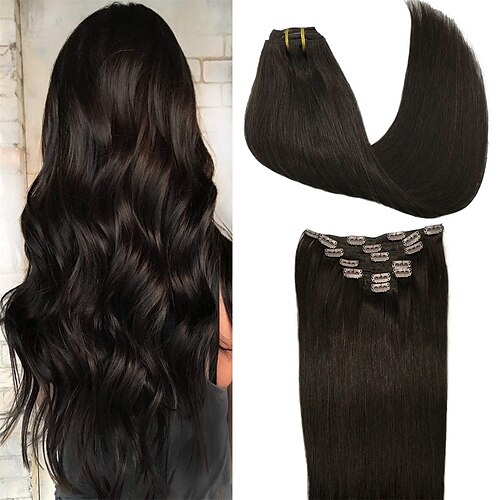 ægte menneskehår extensions mørkebrun tyk lige blød & natural remy clip-in hair extensions til kvinder 7 stk 120g
ægte menneskehår extensions mørkebrun tyk lige blød & natural remy clip-in hair extensions til kvinder 7 stk 120g