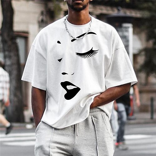 Per uomo maglietta Pop art Bocca Volto umano Girocollo Strada Sport Manica corta Stampa Abbigliamento Di tendenza Originale Informale Oversize
Per uomo maglietta Pop art Bocca Volto umano Girocollo Strada Sport Manica corta Stampa Abbigliamento Di tendenza Originale Informale Oversize