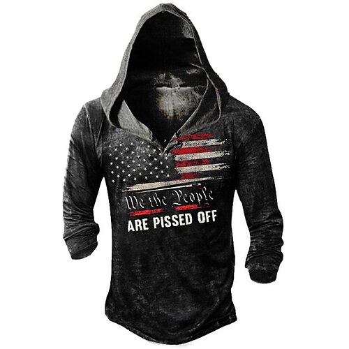 Men's Hoodie Sweatshirt Graphic Prints American Flag Hooded Black Outdoor Street Long Sleeve Print Clothing Apparel Fashion Breathable Comfortable Big and Tall / Summer / Spring / Summer
Men's Hoodie Sweatshirt Graphic Prints American Flag Hooded Black Outdoor Street Long Sleeve Print Clothing Apparel Fashion Breathable Comfortable Big and Tall / Summer / Spring / Summer