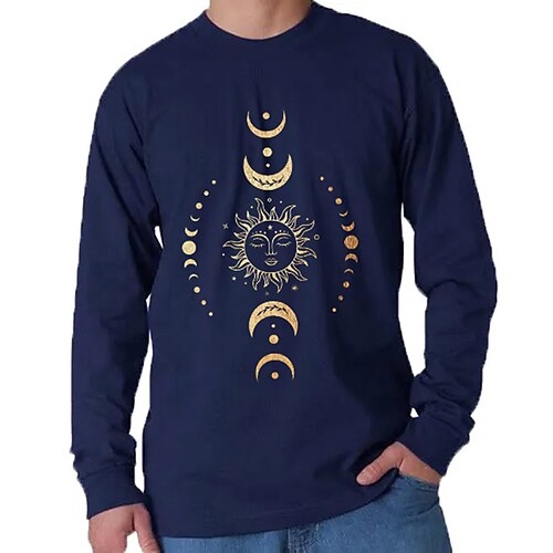 Men's Unisex T shirt Tee Hot Stamping Star Moon Sun V Neck Street Casual Print Long Sleeve Tops Designer Simple Basic Casual Black Navy Blue
Men's Unisex T shirt Tee Hot Stamping Star Moon Sun V Neck Street Casual Print Long Sleeve Tops Designer Simple Basic Casual Black Navy Blue