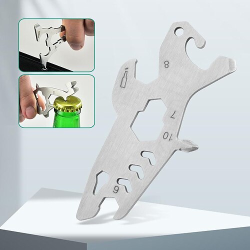 Outdoor Tool Wrench Bottle Opener Screwdriver Tool Card Shark Style Stainless Steel Multi-function Tool Card
Outdoor Tool Wrench Bottle Opener Screwdriver Tool Card Shark Style Stainless Steel Multi-function Tool Card