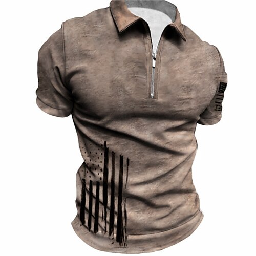 Men's Collar Polo Shirt Golf Shirt Striped Turndown Army Green 3D Print Casual Daily Short Sleeve Zipper Clothing Apparel Sports Fashion Casual Comfortable
Men's Collar Polo Shirt Golf Shirt Striped Turndown Army Green 3D Print Casual Daily Short Sleeve Zipper Clothing Apparel Sports Fashion Casual Comfortable