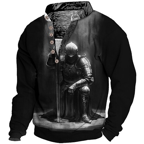Men's Sweatshirt Pullover Graphic Patterned Print Daily Holiday Going out 3D Print Casual Streetwear Knight Templar Hoodies Sweatshirts Black
Men's Sweatshirt Pullover Graphic Patterned Print Daily Holiday Going out 3D Print Casual Streetwear Knight Templar Hoodies Sweatshirts Black
