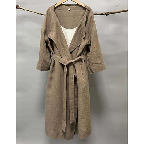 Women's Coat Long Stylish Coat Khaki Modern Style Casual Daily Fall Open Front Turndown Regular Fit S M L XL 2XL 3XL
Women's Coat Long Stylish Coat Khaki Modern Style Casual Daily Fall Open Front Turndown Regular Fit S M L XL 2XL 3XL