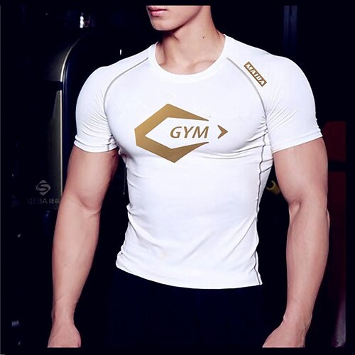 Fitness Clothes Men's Sports Tights Suit Short-Sleeved T-Shirt Quick-Drying Clothes Fitness Clothes Tops Muscle Training
Fitness Clothes Men's Sports Tights Suit Short-Sleeved T-Shirt Quick-Drying Clothes Fitness Clothes Tops Muscle Training