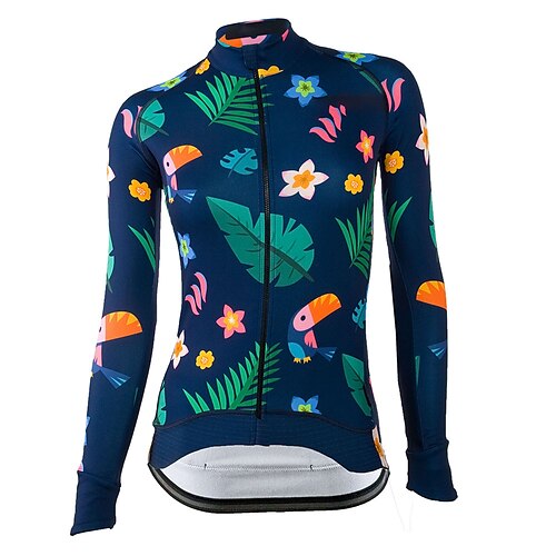 21Grams Women's Cycling Jersey Long Sleeve Bike Jersey Top with 3 Rear Pockets Mountain Bike MTB Road Bike Cycling Breathable Quick Dry Moisture Wicking Blue Floral Botanical Spandex Polyester Sports
21Grams Women's Cycling Jersey Long Sleeve Bike Jersey Top with 3 Rear Pockets Mountain Bike MTB Road Bike Cycling Breathable Quick Dry Moisture Wicking Blue Floral Botanical Spandex Polyester Sports