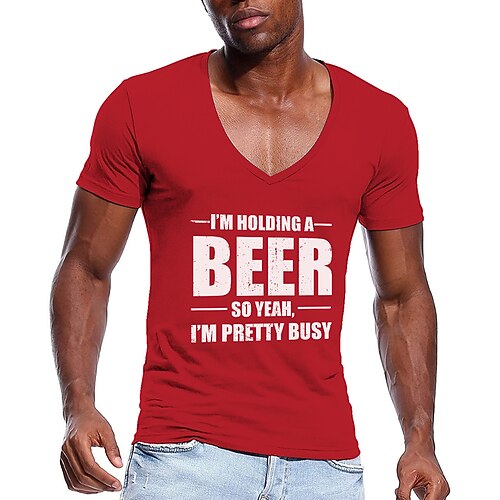 Men's Unisex T shirt Tee Hot Stamping Letter V Neck Street Casual Print Short Sleeve Tops Designer Simple Basic Casual Green Black Light gray / Summer
Men's Unisex T shirt Tee Hot Stamping Letter V Neck Street Casual Print Short Sleeve Tops Designer Simple Basic Casual Green Black Light gray / Summer