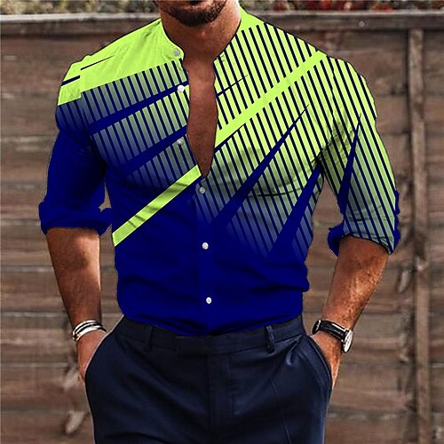 Men's Shirt 3D Print Geometry Stand Collar Street Casual Button-Down Print Long Sleeve Tops Designer Casual Fashion Breathable Green
Men's Shirt 3D Print Geometry Stand Collar Street Casual Button-Down Print Long Sleeve Tops Designer Casual Fashion Breathable Green