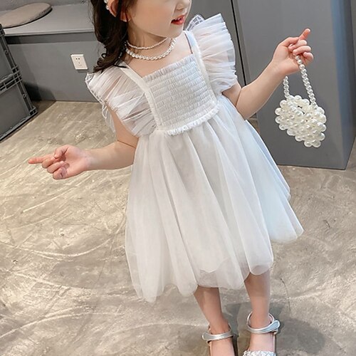 Kids Little Girls' Dress Solid Colored A Line Dress Party Performance Mesh White Asymmetrical Short Sleeve Princess Sweet Dresses Summer Regular Fit 2-6 Years
Kids Little Girls' Dress Solid Colored A Line Dress Party Performance Mesh White Asymmetrical Short Sleeve Princess Sweet Dresses Summer Regular Fit 2-6 Years