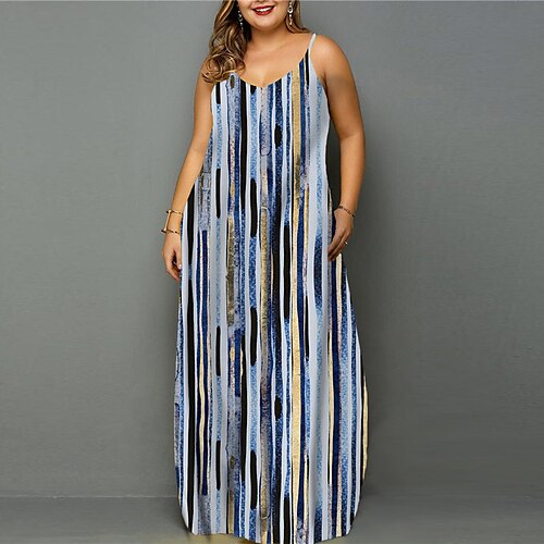 Women's Plus Size Holiday Dress Floral Crew Neck Print Sleeveless Spring Summer Casual Maxi long Dress Daily Vacation Dress / Graphic
Women's Plus Size Holiday Dress Floral Crew Neck Print Sleeveless Spring Summer Casual Maxi long Dress Daily Vacation Dress / Graphic