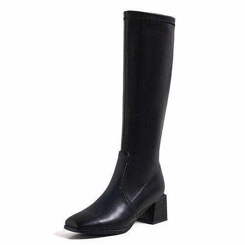 Femme Bottes du quotidien Bottes genou Hiver Talon Bottier Bout carré Minimalisme Cuir PU Fermeture Couleur Pleine Noir Beige
Femme Bottes du quotidien Bottes genou Hiver Talon Bottier Bout carré Minimalisme Cuir PU Fermeture Couleur Pleine Noir Beige