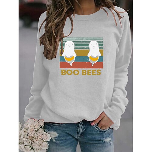 Women's Sweatshirt Pullover Graphic Patterned Text Punk Print Halloween Daily Sports Hot Stamping Active Streetwear Hoodies Sweatshirts Green White Black
Women's Sweatshirt Pullover Graphic Patterned Text Punk Print Halloween Daily Sports Hot Stamping Active Streetwear Hoodies Sweatshirts Green White Black