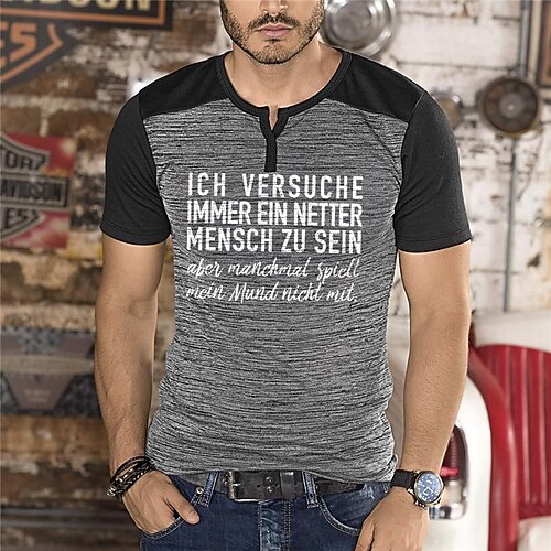 Men's Henley Shirt Tee T shirt Tee Graphic Patterned Color Block Letter Plus Size Crew Neck Daily Sports Patchwork Button-Down Short Sleeve Tops Designer Basic Casual Classic Gray / Summer / Summer
Men's Henley Shirt Tee T shirt Tee Graphic Patterned Color Block Letter Plus Size Crew Neck Daily Sports Patchwork Button-Down Short Sleeve Tops Designer Basic Casual Classic Gray / Summer / Summer