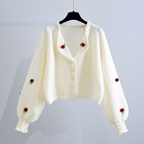 Gilet Maille Femme A côtes Tricoter Bouton Tricoté Fruit Col de Chemise à la mode Casual Extérieur du quotidien manche longue Hiver Automne Beige Café Taille unique / Vacances / Standard / Sortie
Gilet Maille Femme A côtes Tricoter Bouton Tricoté Fruit Col de Chemise à la mode Casual Extérieur du quotidien manche longue Hiver Automne Beige Café Taille unique / Vacances / Standard / Sortie
