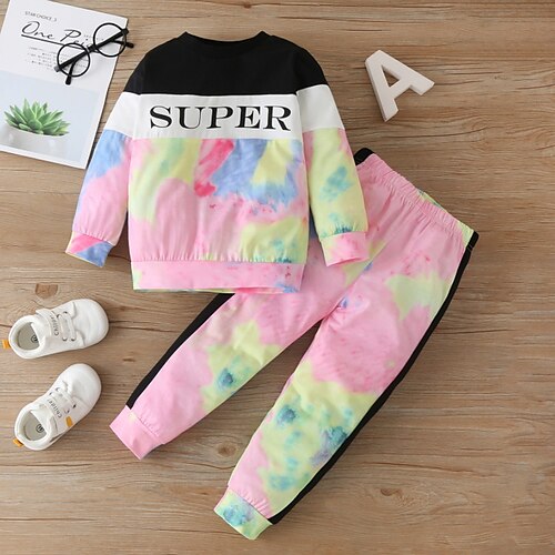 Kids Girls' Hoodie Pants Clothing Set 2 Pieces Long Sleeve Pink Tie Dye Ruched Street Outdoor Cute Sweet Regular 3-6 Years
Kids Girls' Hoodie Pants Clothing Set 2 Pieces Long Sleeve Pink Tie Dye Ruched Street Outdoor Cute Sweet Regular 3-6 Years