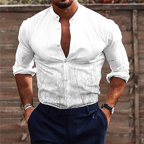 Men's Shirt Graphic Shirt Tree Bird Stand Collar White 3D Print Outdoor Street Long Sleeve Button-Down Print Clothing Apparel Fashion Designer Casual Breathable / Summer / Spring / Summer
Men's Shirt Graphic Shirt Tree Bird Stand Collar White 3D Print Outdoor Street Long Sleeve Button-Down Print Clothing Apparel Fashion Designer Casual Breathable / Summer / Spring / Summer