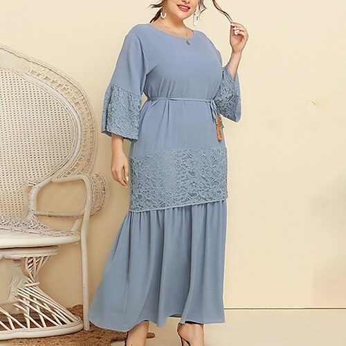 Women's Plus Size Casual Dress Solid Color Round Neck Long Sleeve Fall Summer Casual Maxi long Dress Daily Date Dress
Women's Plus Size Casual Dress Solid Color Round Neck Long Sleeve Fall Summer Casual Maxi long Dress Daily Date Dress