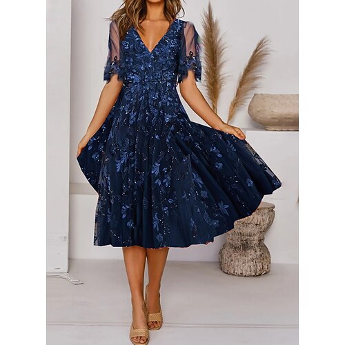 Women's Casual Dress Midi Dress Navy Blue Short Sleeve Floral Ruched Spring Summer V Neck Elegant Wedding Guest 2023 S M L XL 2XL 3XL
Women's Casual Dress Midi Dress Navy Blue Short Sleeve Floral Ruched Spring Summer V Neck Elegant Wedding Guest 2023 S M L XL 2XL 3XL