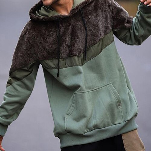 Men's Hoodie Pullover Hoodie Sweatshirt Color Block Pocket Daily Holiday Going out non-printing Casual Streetwear Hoodies Sweatshirts Green
Men's Hoodie Pullover Hoodie Sweatshirt Color Block Pocket Daily Holiday Going out non-printing Casual Streetwear Hoodies Sweatshirts Green