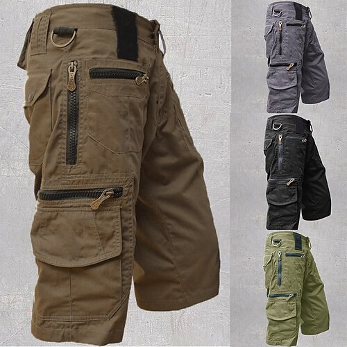Men's Stylish Streetwear Straight Shorts Cargo Shorts Multiple Pockets Knee Length Pants Casual Daily Micro-elastic Solid Color Breathable Outdoor Mid Waist Green Black Light Brown Dark Gray M L XL
Men's Stylish Streetwear Straight Shorts Cargo Shorts Multiple Pockets Knee Length Pants Casual Daily Micro-elastic Solid Color Breathable Outdoor Mid Waist Green Black Light Brown Dark Gray M L XL