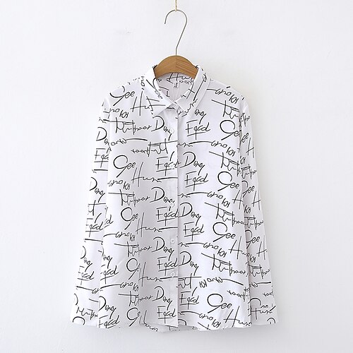 Women's Blouse Geometric Casual Daily Weekend Geometric Blouse Shirt Long Sleeve Print Shirt Collar Casual Vintage White Black S
Women's Blouse Geometric Casual Daily Weekend Geometric Blouse Shirt Long Sleeve Print Shirt Collar Casual Vintage White Black S