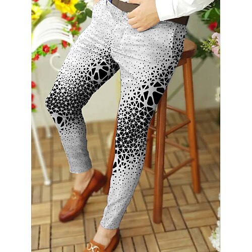 Men's Chinos Trousers Jogger Pants Patchwork Zipper Pocket Graphic Prints Geometry Business Casual Trousers Punk & Gothic Slim White Micro-elastic
Men's Chinos Trousers Jogger Pants Patchwork Zipper Pocket Graphic Prints Geometry Business Casual Trousers Punk & Gothic Slim White Micro-elastic