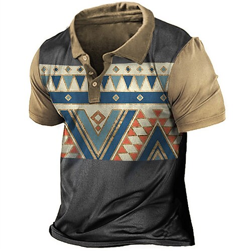 Men's Collar Polo Shirt Golf Shirt Geometry Turndown Camel 3D Print Street Daily Short Sleeve 3D Button-Down Clothing Apparel Fashion Casual Breathable Comfortable / Beach
Men's Collar Polo Shirt Golf Shirt Geometry Turndown Camel 3D Print Street Daily Short Sleeve 3D Button-Down Clothing Apparel Fashion Casual Breathable Comfortable / Beach