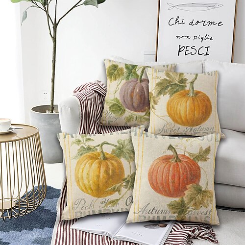 Autumn Pumpkin Double Side Cushion Cover 4PC Soft Decorative Square Throw Pillow Cover Cushion Case Pillowcase for Bedroom Livingroom Superior Quality Machine Washable Indoor Cushion for Sofa Couch Bed Chair
Autumn Pumpkin Double Side Cushion Cover 4PC Soft Decorative Square Throw Pillow Cover Cushion Case Pillowcase for Bedroom Livingroom Superior Quality Machine Washable Indoor Cushion for Sofa Couch Bed Chair