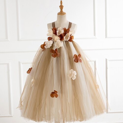 Kids Little Girls' Dress Floral Strap Dress Performance Pegeant Mesh Khaki Knee-length Sleeveless Cute Sweet Dresses Christmas Spring Summer Loose 1 pc 3-12 Years
Kids Little Girls' Dress Floral Strap Dress Performance Pegeant Mesh Khaki Knee-length Sleeveless Cute Sweet Dresses Christmas Spring Summer Loose 1 pc 3-12 Years