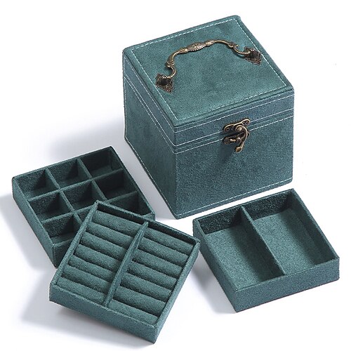 Solid Wood Retro Portable Mini Three-layer Necklace Jewelry Box Ring Storage Box Earrings Earrings Book Jewelry Box Stall
Solid Wood Retro Portable Mini Three-layer Necklace Jewelry Box Ring Storage Box Earrings Earrings Book Jewelry Box Stall