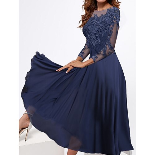 Women's A Line Dress Chiffon Dress Midi Dress Navy Blue Long Sleeve Pure Color Chiffon Fall Winter Crew Neck Elegant Fashion Modern 2022 S M L XL XXL 3XL 4XL
Women's A Line Dress Chiffon Dress Midi Dress Navy Blue Long Sleeve Pure Color Chiffon Fall Winter Crew Neck Elegant Fashion Modern 2022 S M L XL XXL 3XL 4XL
