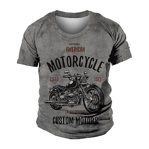 Men's Unisex T shirt Tee 3D Print Graphic Prints Motorcycle Crew Neck Street Daily Print Short Sleeve Tops Casual Fashion Comfortable Gray / Summer / Summer
Men's Unisex T shirt Tee 3D Print Graphic Prints Motorcycle Crew Neck Street Daily Print Short Sleeve Tops Casual Fashion Comfortable Gray / Summer / Summer