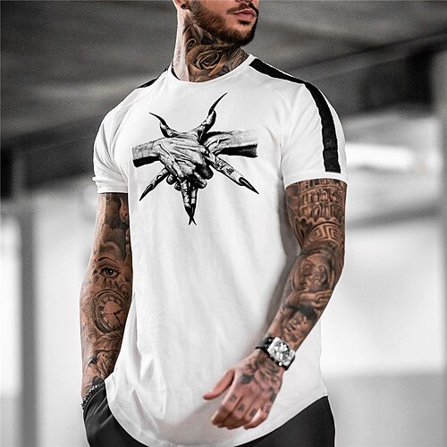 Men's Unisex T shirt Tee Graphic Prints Hand Crew Neck White Outdoor Street Short Sleeve Print Clothing Apparel Sports Designer Casual Big and Tall / Summer / Summer
Men's Unisex T shirt Tee Graphic Prints Hand Crew Neck White Outdoor Street Short Sleeve Print Clothing Apparel Sports Designer Casual Big and Tall / Summer / Summer