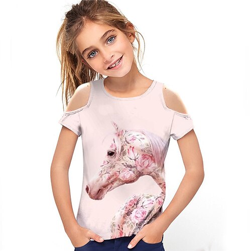 Kids Girls' T shirt Animal Outdoor 3D Print Short Sleeve Hollow Out Active 3-12 Years Spring Pink
Kids Girls' T shirt Animal Outdoor 3D Print Short Sleeve Hollow Out Active 3-12 Years Spring Pink