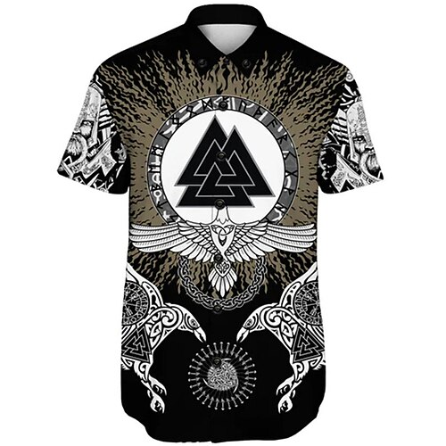 Men's Shirt 3D Print Totem Turndown Street Casual Button-Down Print Short Sleeve Tops Designer Casual Fashion Breathable Black / Summer / Spring / Summer
Men's Shirt 3D Print Totem Turndown Street Casual Button-Down Print Short Sleeve Tops Designer Casual Fashion Breathable Black / Summer / Spring / Summer