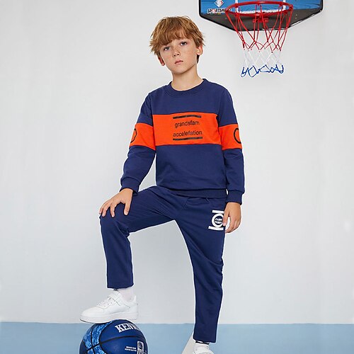 Kids Boys Hoodie Pants Clothing Set 2 Pieces Long Sleeve Black Royal Blue Navy Blue Color Block Letter School Casual Daily 3-12 Years
Kids Boys Hoodie Pants Clothing Set 2 Pieces Long Sleeve Black Royal Blue Navy Blue Color Block Letter School Casual Daily 3-12 Years