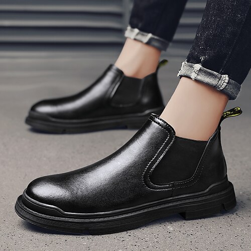 Men's Boots Leather Shoes Chelsea Boots Casual Daily Walking Shoes Leather Mid-Calf Boots Black Brown Winter Fall
Men's Boots Leather Shoes Chelsea Boots Casual Daily Walking Shoes Leather Mid-Calf Boots Black Brown Winter Fall