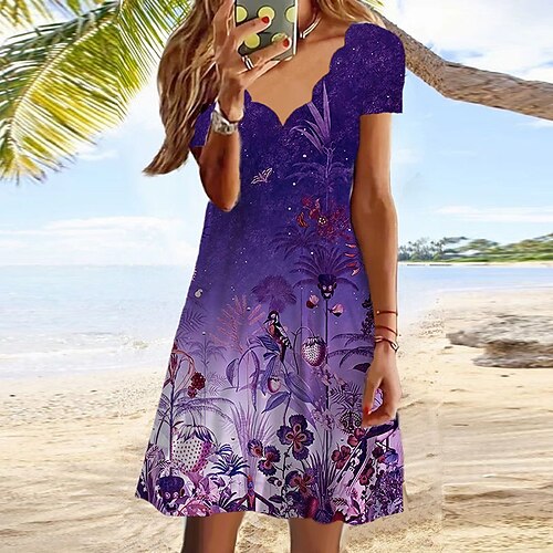 Femme Robe casual Manche Courte Printemps Eté Imprimer Floral Col V 2022 Moins de 10 Vert Bleu Violet Fuchsia S M L XL XXL 3XL
Femme Robe casual Manche Courte Printemps Eté Imprimer Floral Col V 2022 Moins de 10 Vert Bleu Violet Fuchsia S M L XL XXL 3XL