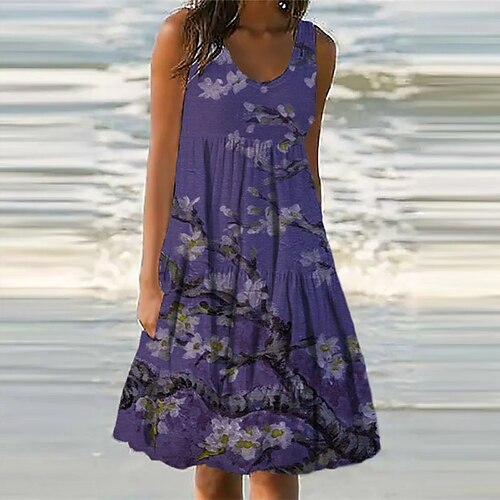 Women's Shift Dress Knee Length Dress Green Blue Purple Fuchsia Brown Sleeveless Floral Pocket Print Spring Summer U Neck Casual Vacation 2022 S M L XL XXL 3XL
Women's Shift Dress Knee Length Dress Green Blue Purple Fuchsia Brown Sleeveless Floral Pocket Print Spring Summer U Neck Casual Vacation 2022 S M L XL XXL 3XL